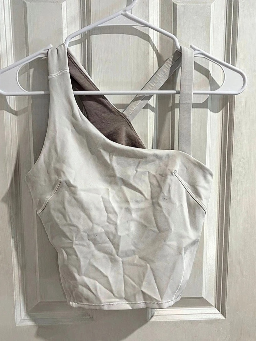 Lululemon Ribbed Nulu Asymmetrical Yoga Tank Top White - Size 6